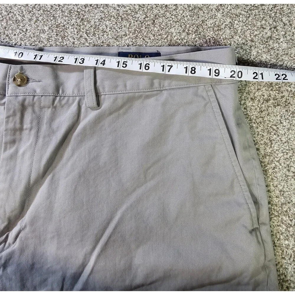 Ralph Lauren Shorts Men Sz 40 9in Inseam Stretch Classic Fit Chino‎ White Pony
